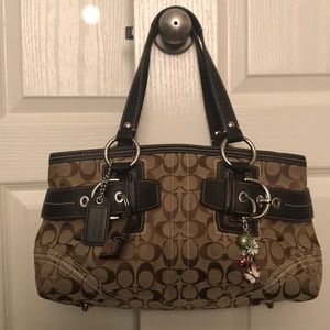 Authentic Coach Brown Signature Handbag
